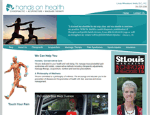 Tablet Screenshot of handsonhealthstl.com